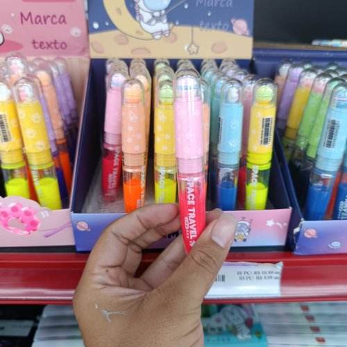 Marca texto líquido com glitter