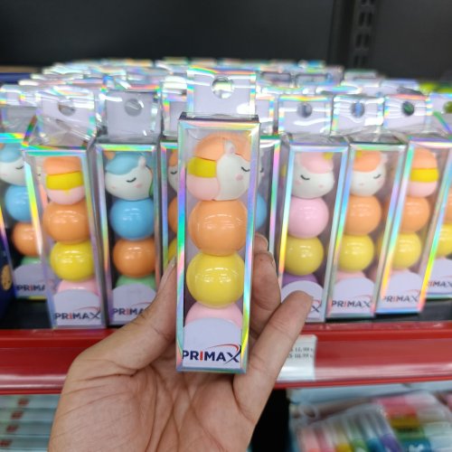 Conjunto 4 mini marca texto unicórnio