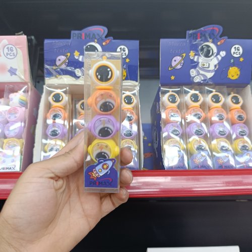 Conjunto 4 mini marca texto astronauta