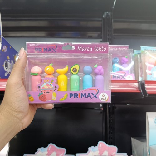 Conjunto mini marca texto frutas