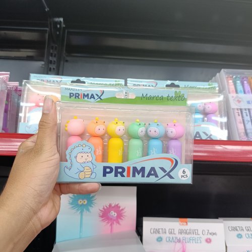 Kit mini marca texto com 6 unidades