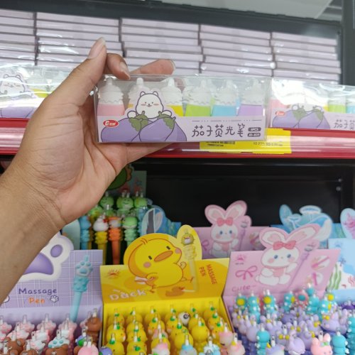 Conjunto mini marca texto berinjela