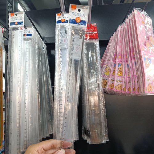 Régua de plástico transparente 30cm