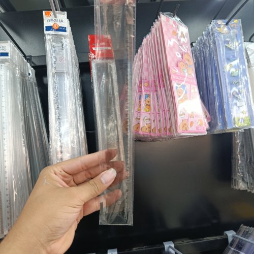 Régua de plástico fumê 30cm