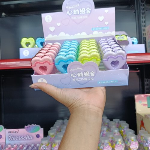 Borracha e apontador coração