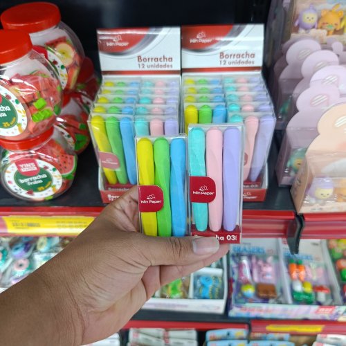 Borracha torcida cores