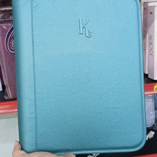 Fichario universitário Kika com zíper e porta treco