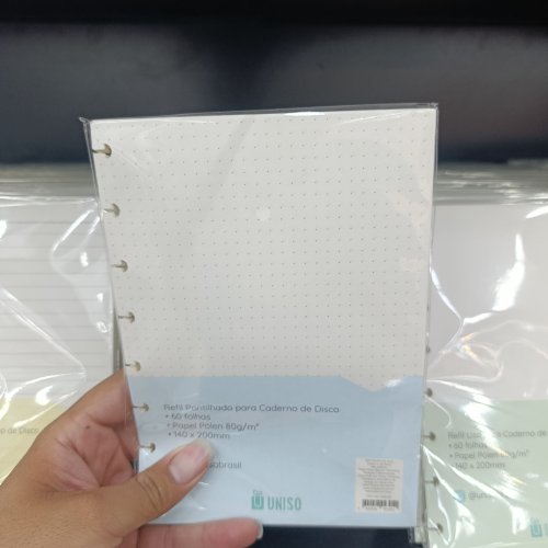 Refil pontilhado para caderno de disco