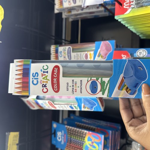 ESTOJO LÁPIS DE COR + APONTADOR