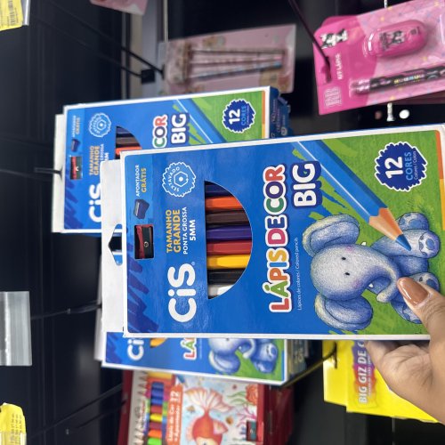 LÁPIS DE COR BIG COM APONTADOR