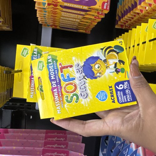 MASSINHA DE MODELAR COM GLITTER