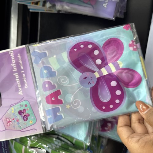 AVENTAL INFANTIL BORBOLETA