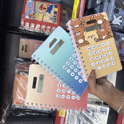 CADERNO COM CALCULADORA