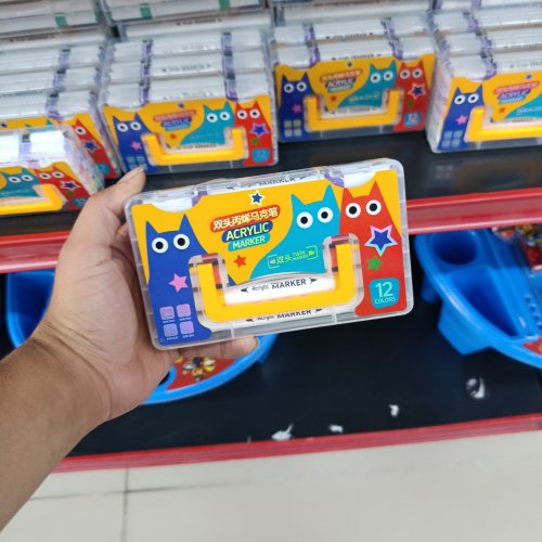 Conjunto de canetinhas acrílica 12 cores