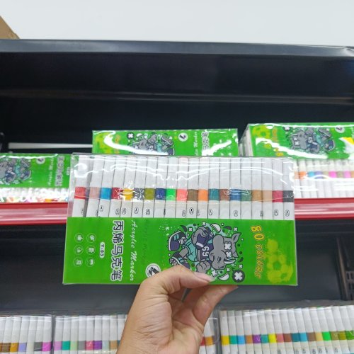 Conjunto de canetinhas hidrográficas 80 cores