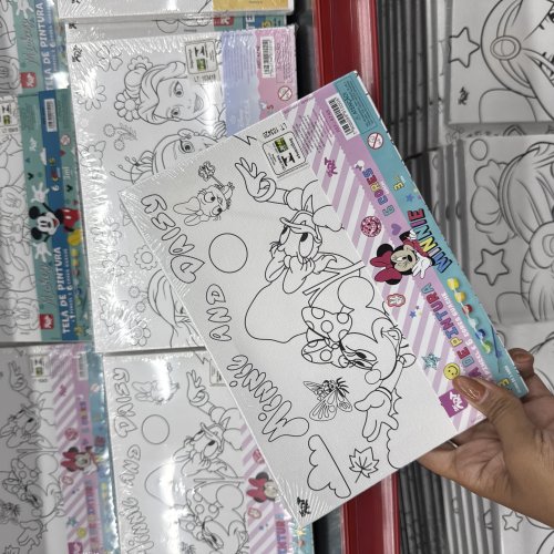 TELA DE PINTURA MINNIE/PINCEL E TINTA