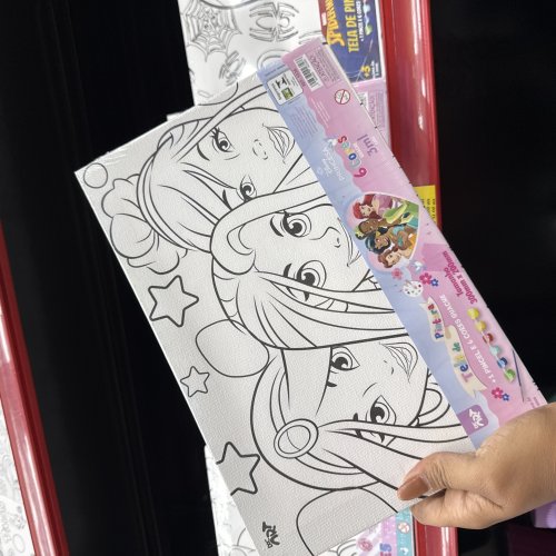 TELA DE PINTURA GRANDE/PINCEL/TINTA