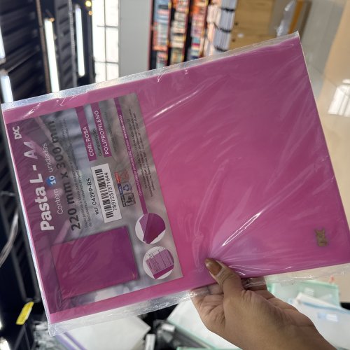 PASTA L-A4 C/10 UND ROSA