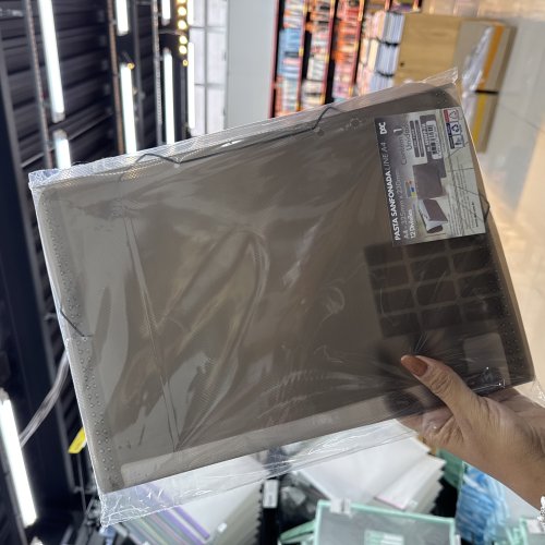 PASTA SANFONADA LINE A4 C/ 12 DIVISÕES FUMÊ