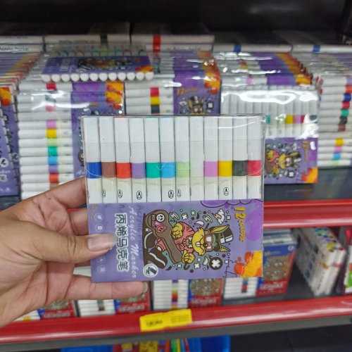 Conjunto de 12 canetinhas hidrográficas