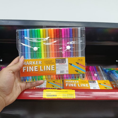 Canetas ponta fina hidrográficas 24 cores