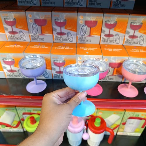 Marca térmica para vinho tinto com tampa