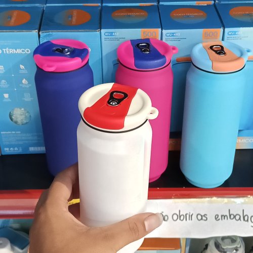 Copo térmico com tampa de latinha 500ml