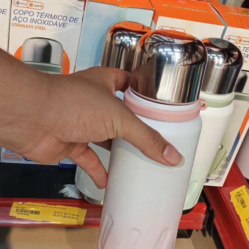 Garrafa térmica de aço inox com alça 800ml