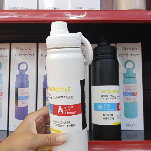 Garrafa isotérmica com suporte para celular 800ml