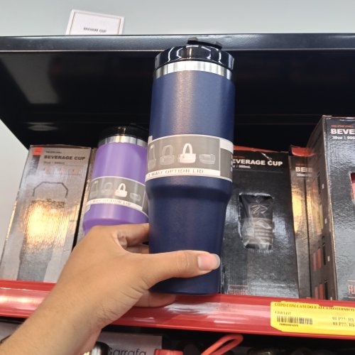 Copo garrafa térmica de inox 850ml