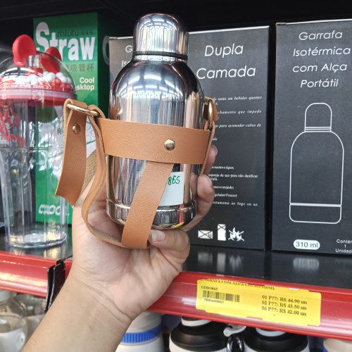 Garrafa de inox com alça 310ml