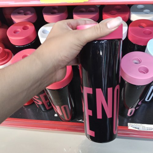 Copo com canudo de plástico 950ml