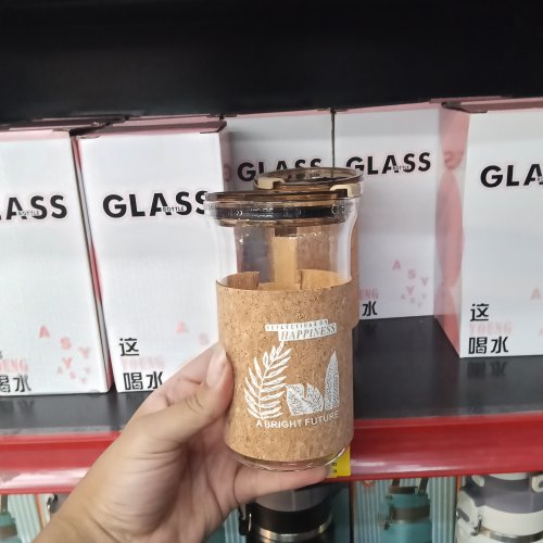 Copo de vidro zen flower 500ml