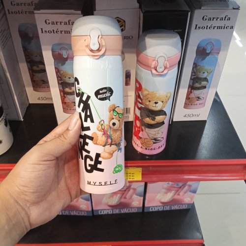 Garrafa de inox urso 450ml