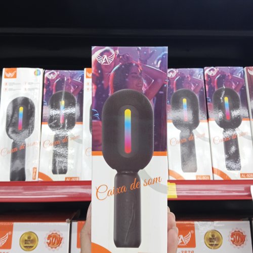 Caixa de som com led e punho para segurar altomex