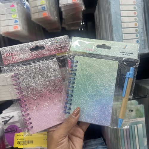 BLOCO DE ANOTAÇÃO COM CANETA