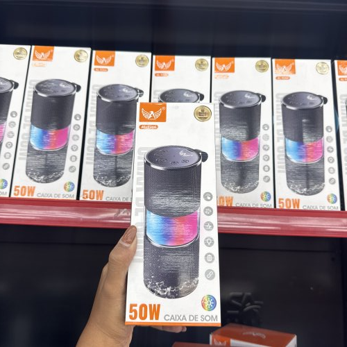 CAIXA DE SOM COM LUZ DE LED 50W