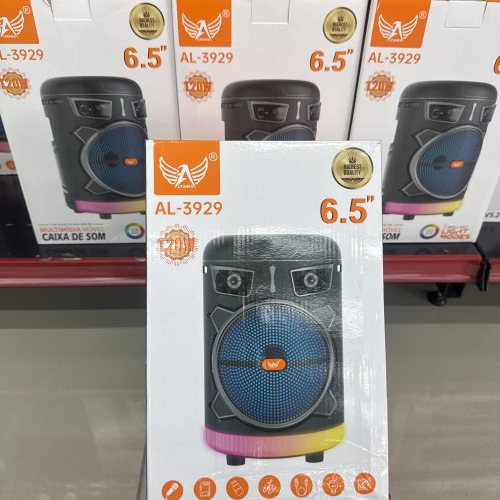 CAIXA DE SOM MULTIMÍDIA MÓVEL C/ LED 120W