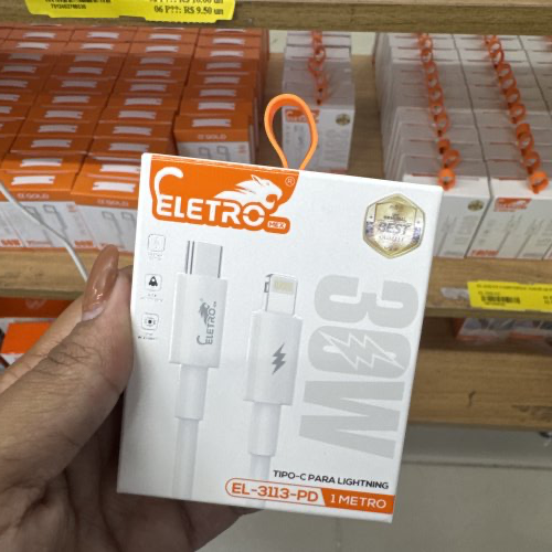 CABO ELETROMEX TIPO C LIGHTNING 30W