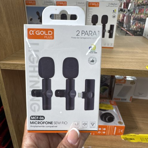 MICROFONE DE LAPELA C/2 MICROFONES ENTRADA IOS