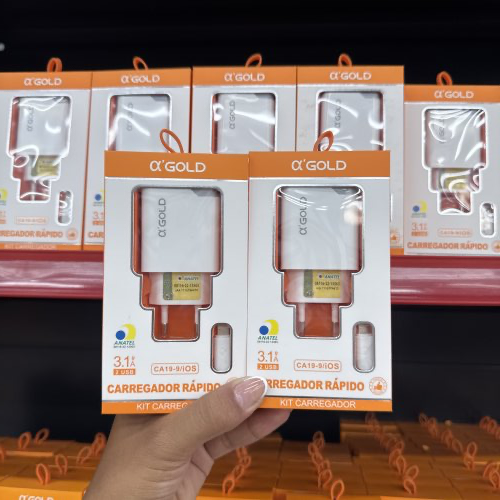 CARREGADOR RÁPIDO 3.1 O’GOLD 2 USB ENTRADA IOS