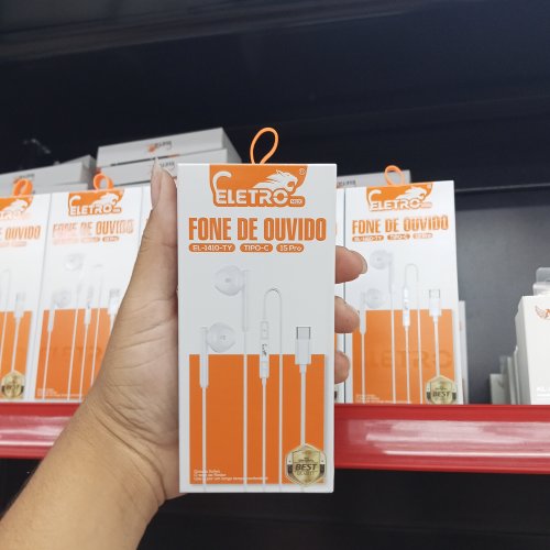 Fone com fio tipo c