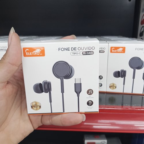 Fone com fio tipo c