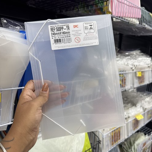 PASTA DE PLÁSTICO TRANSPARENTE 
245mmX183mm