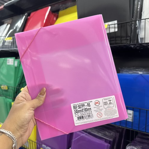 PASTA DE PLÁSTICO ROSA 
245mmX183mm