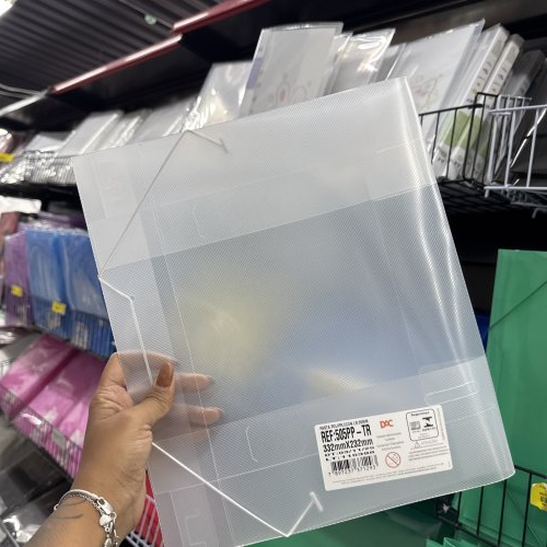 PASTA DE PLÁSTICO TRANSPARENTE 332mmx232mm