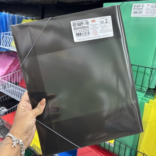 PASTA DE PLÁSTICO PRETA 332mmx232mm