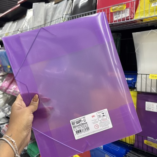 PASTA DE PLÁSTICO LILÁS 
332mmx232mm