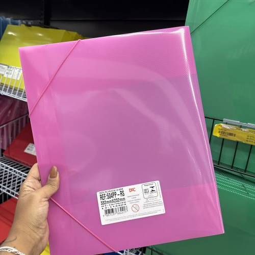 PASTA DE PLÁSTICO ROSA
332mmX232mm